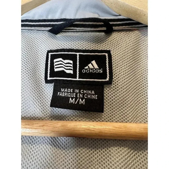 Adidas Climaproof Wind Gray Tracksuit Top Jacket 1/4 Zip Golf Vtg 2008 Mens Med - Picture 4 of 10